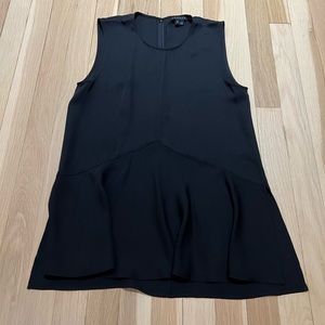 Theory black petite sleeveless blouse